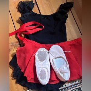 Ballet shoes and leotard